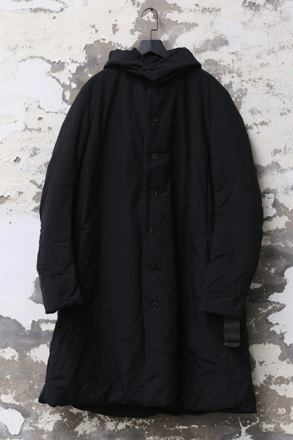m.a+ padded oversized coat with detachable hood MA-C312IH PAC/IMB-HEI Black